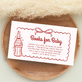 Ready to Pop Soda Baby Shower Books for Baby エンクロージャーカード