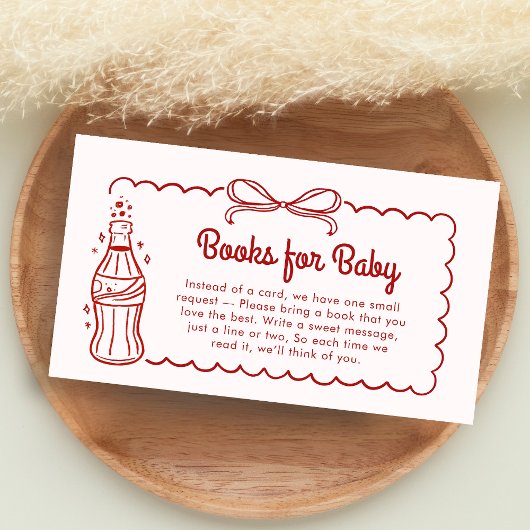 Ready to Pop Soda Baby Shower Books for Baby エンクロージャーカード