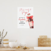 Ready To Pop Soda Bottle Baby Shower Welcome Sign ポスター (キッチン)
