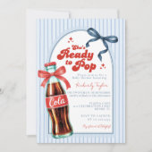 Ready to Pop Soda Boy Baby shower Invitation 招待状 (正面)