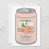 Ready to Pop Soda Pop Can White Girl Baby Shower 招待状 (正面)