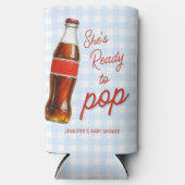 Ready To Pop Soda Pop Cola Boy Baby Shower スリム缶クーラー (正面)