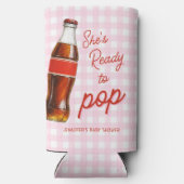 Ready To Pop Soda Pop Cola Girl Baby Shower スリム缶クーラー (裏面)