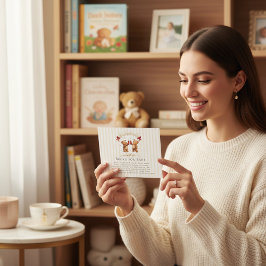 Ready to Pop Teddy Bears Baby Shower Napkins エンクロージャーカード