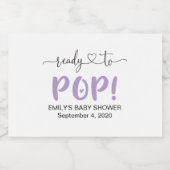 Ready To Purpleミニワポップ・アートのインきらめくボトルラボ スパークリングワインラベル (シングルラベル)