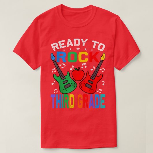 Ready To Rock三年生新学期ギター Tシャツ (デザイン正面)