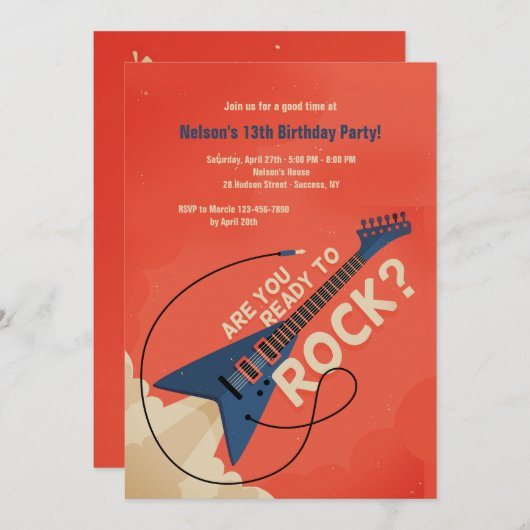 Ready to Rock招待状 招待状 (正面/裏面)
