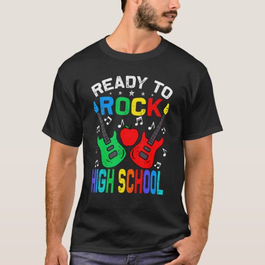 Ready To Rock高校新学期ギター Tシャツ (正面)