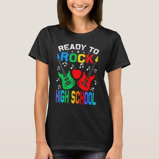 Ready To Rock高校新学期ギター Tシャツ (正面)