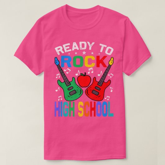 Ready To Rock高校新学期ギターPr Tシャツ (デザイン正面)