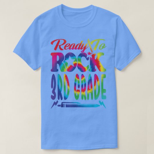 Ready To Rock 3年生新学期絞り染めT-S Tシャツ (デザイン正面)