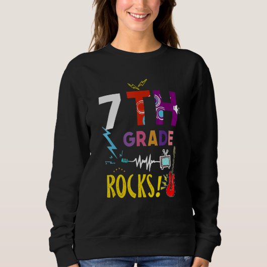 Ready To Rock 7年生7先生Kids Back スウェットシャツ (正面)