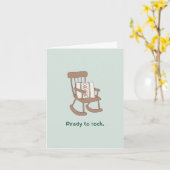 Ready to Rock Baby Shower Card カード (黄色い花)