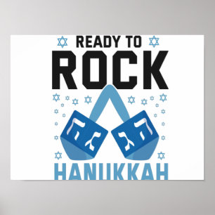 Ready To Rock Hanukkah Funny Jewish Holiday Gift ポスター
