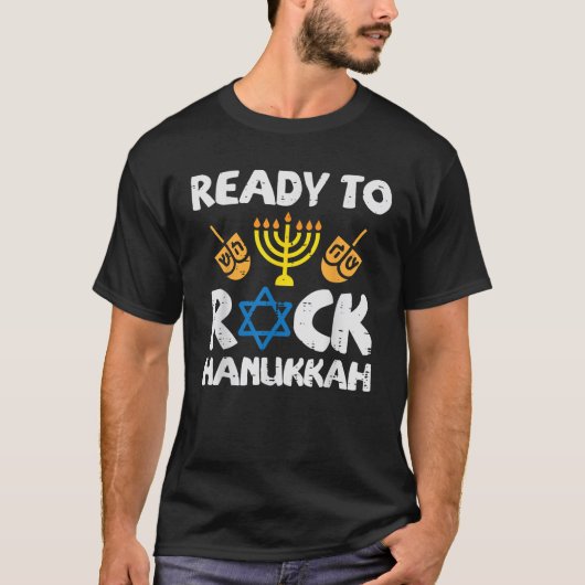 Ready To Rock Hanukkah Toddler Boys Pajamas Chanuk Tシャツ (正面)