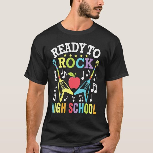 Ready To Rock High School Student Senior Back To S Tシャツ (正面)