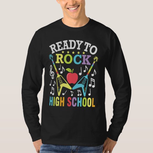 Ready To Rock High School Student Senior Back To S Tシャツ (正面)