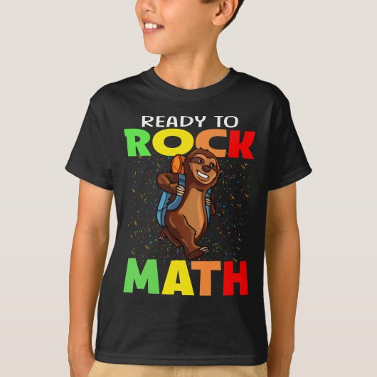 Ready To Rock Math Sloth新学期 Tシャツ (正面)