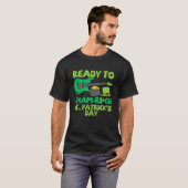 Ready To Sham RockSt patricks dayギターギタリス Tシャツ (正面フル)