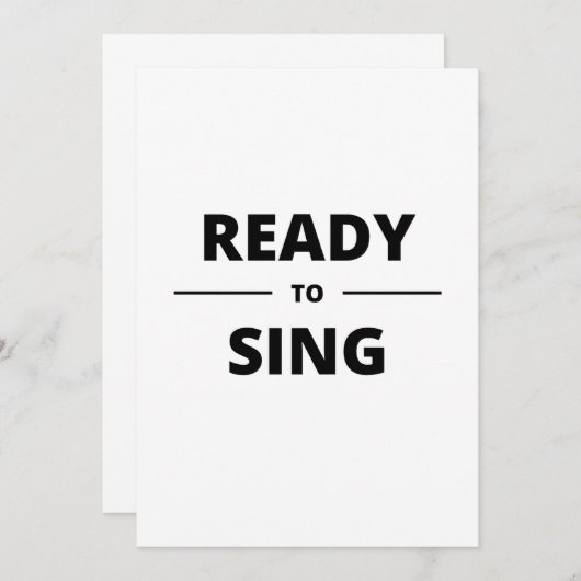 READY TO SING 招待状 (正面/裏面)