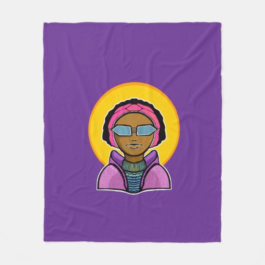 Ready to ski フリースブランケット (正面)