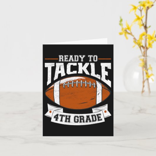 Ready To Tackle Fourth Grade Back To School 4th Gr カード (黄色い花)