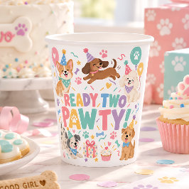 Ready Two Pawty 子犬の2歳の誕生日パーティー 紙コップ