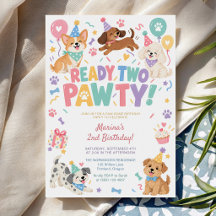 Ready Two Pawty 子犬テーマ 2歳の誕生日パーティー