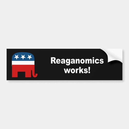 Reaganomicsの仕事 バンパーステッカー (正面)