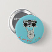 realボタンのためのブーム 缶バッジ (正面&裏面)