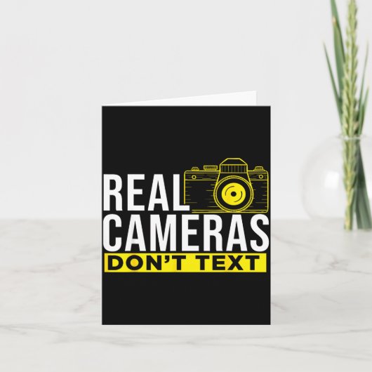 Real Cameras Don't Text Cool Photography  カード (正面)