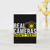 Real Cameras Don't Text Cool Photography  カード (黄色い花)