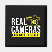 Real Cameras Don't Text Cool Photography  マグネット (正面)