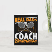 Real Dads Coach Badminton Badminton Player Shuttle カード (正面)