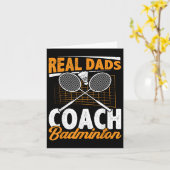 Real Dads Coach Badminton Badminton Player Shuttle カード (黄色い花)