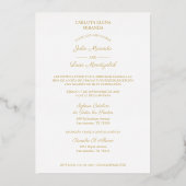 Real  Dorado XV Foto Español Efecto Encaje 箔招待状 (裏面)