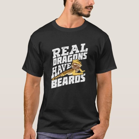 Real Dragons Have Beards Bearded Dragon Premium Tシャツ (正面)