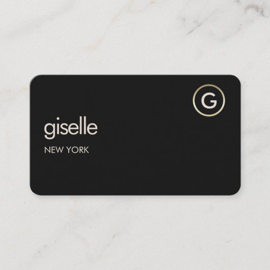 Real Estate Agent Black Gold QR Code 名刺 (正面)