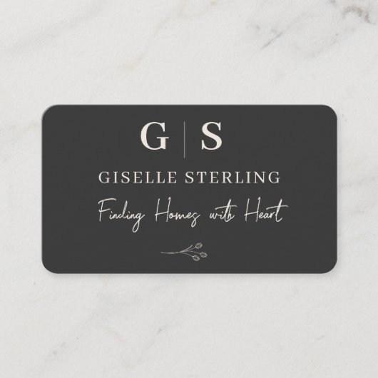 Real Estate Agent Black Professional 名刺 (正面)