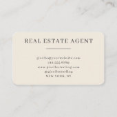 Real Estate Agent Black Professional 名刺 (裏面)