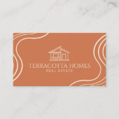 Real Estate Agent Business Card Modern Terracotta 名刺 (正面)
