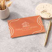 Real Estate Agent Business Card Modern Terracotta 名刺