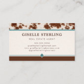 Real Estate Agent Cowhide Leather Professional 名刺 (裏面)