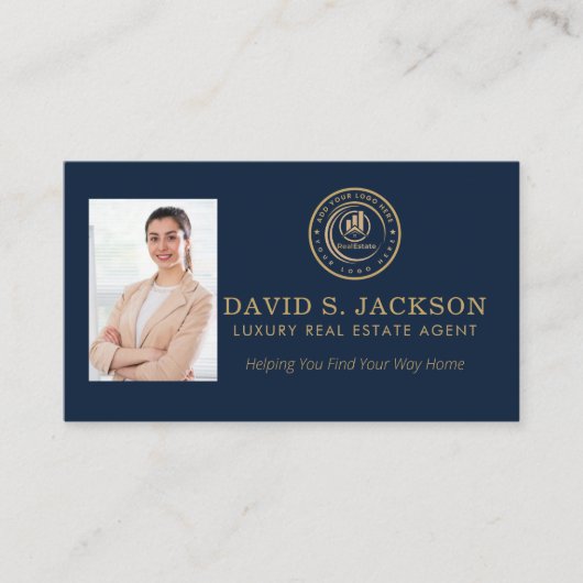 Real Estate Agent | Custom Logo Property Branding 名刺 (正面)