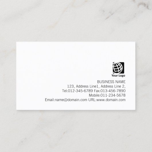 Real Estate Agent Faux Gold Monogram 名刺 (裏面)