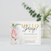 Real Estate Agent HELLO Spring checklist 案内ポストカード (スタンド正面)