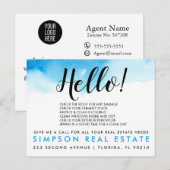 Real Estate Agent HELLO Spring checklist 案内ポストカード (正面/裏面)