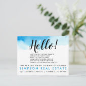 Real Estate Agent HELLO Spring checklist 案内ポストカード (スタンド正面)