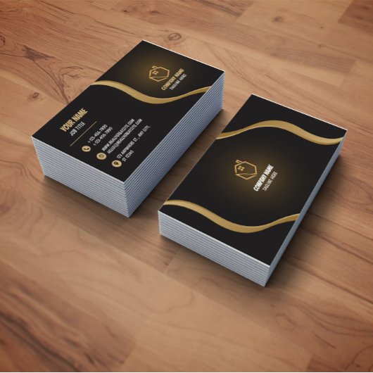 Real Estate Agent Luxury Business Card 名刺
