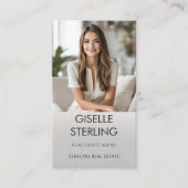 Real Estate Agent Luxury Metallic Photo  名刺 (正面)